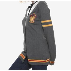 Harry Potter Size Large Gray Gryffindor Varsity Cardigan Sweater Costume Cosplay